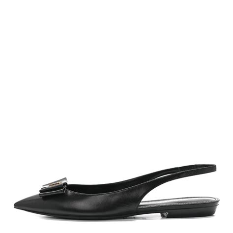 SAINT LAURENT Patent Smooth Lambskin Anais Slingback